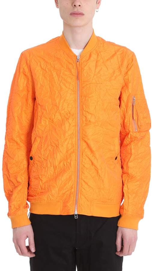Crushed Flight Orange Nylon Jacket
