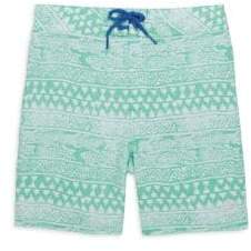 Toddler's, Little Boy's & Boy's Fish Gate Print Board Swim Trunks