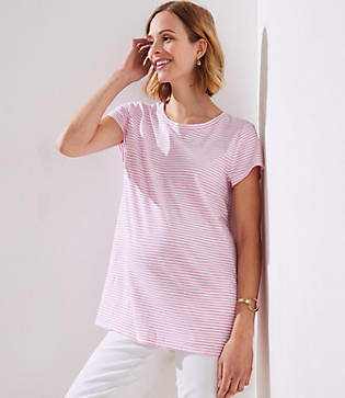 Maternity Striped Vintage Soft Tee