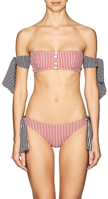 Women's Mackenzie Striped Seersucker Bandeau Bikini Top