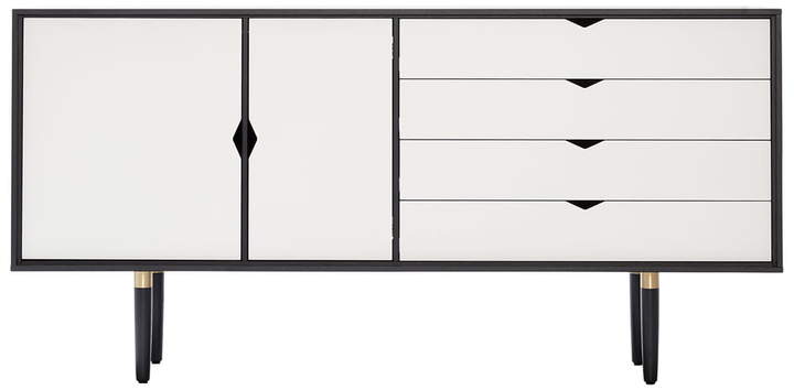Andersen Furniture - S6 Sideboard, Eiche schwarz lackiert / Fronten Weiß