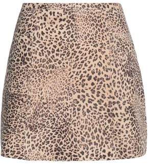 Printed Calfhair Mini Skirt