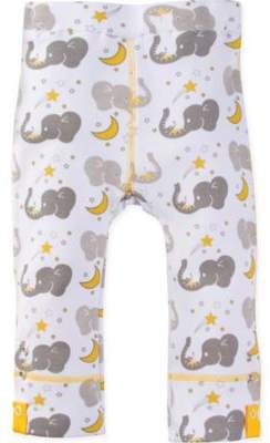 MiracleWear® Posheez Snap 'n Grow Elephant Print Adjustable/Expandable Pant in Grey
