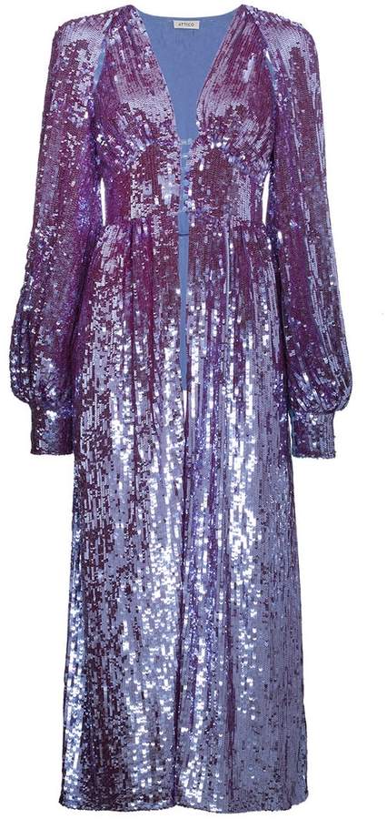 Robe mit Pailettenstickerei