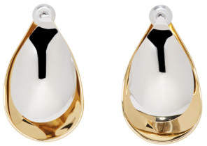 Gold and Silver Mini Petal Earrings