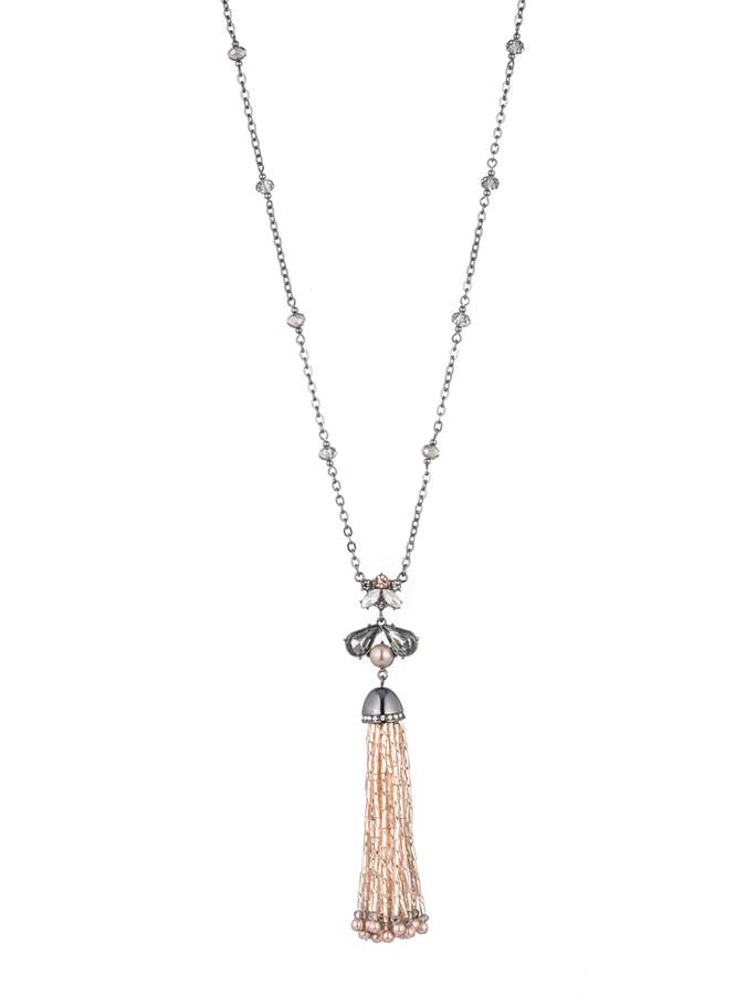 Beaded Tassel Necklace, 32
