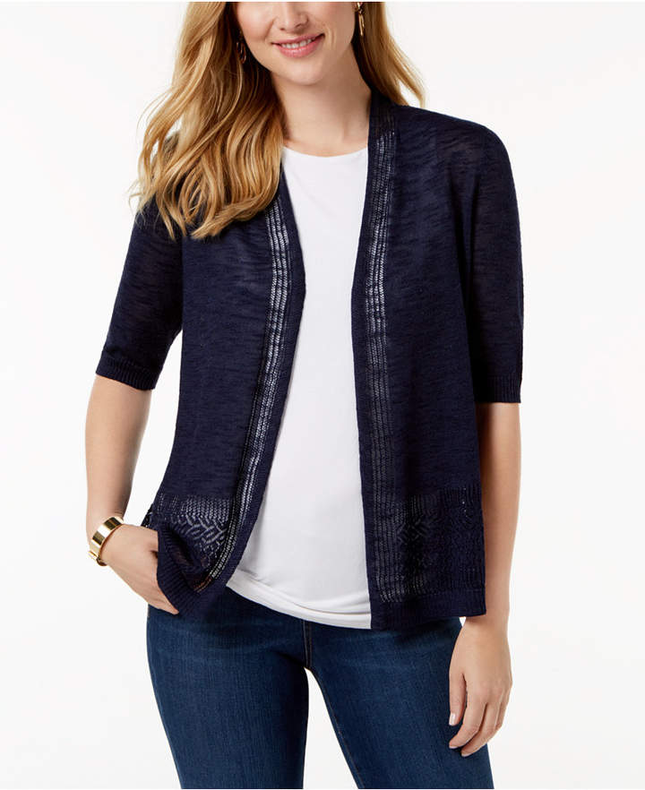 Pointelle-Knit Cardigan, Created for Macy's