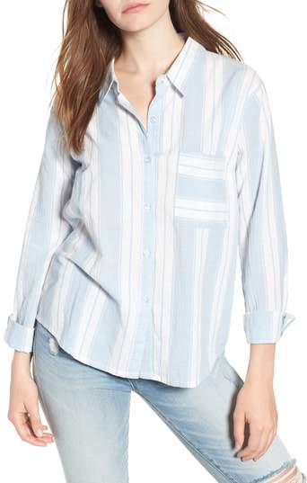 Bleach Stripe Chambray Top