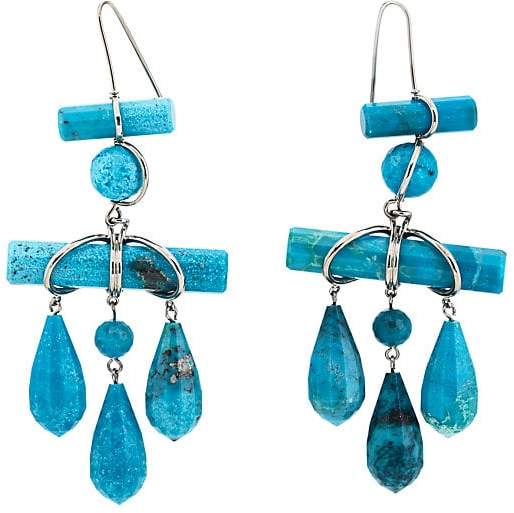 Women's Imitation-Turquoise Drop Earrings