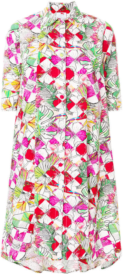Ultràchic bloom print shirt dress