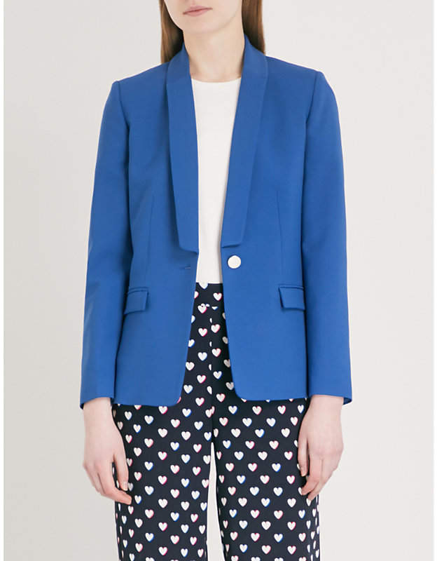 Slim-fit wool-blend blazer
