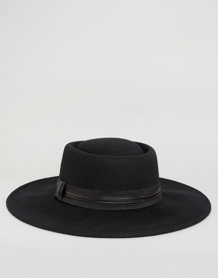 Asos Extra Wide Brim Fedora Hat With Band ShopStyle.co.uk Men