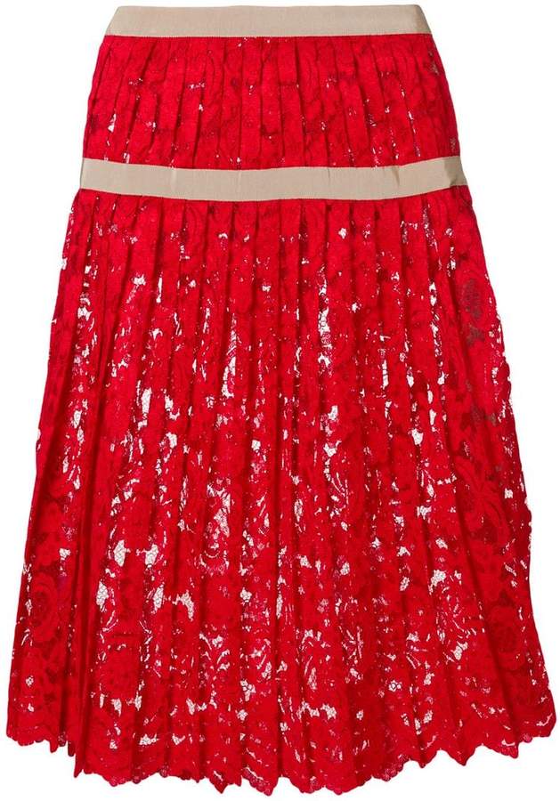 Miahatami pleated lace skirt