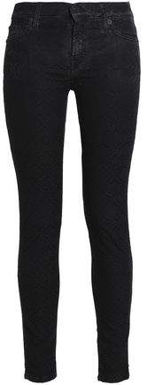 Jacquard Mid-Rise Skinny Jeans