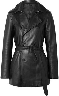 Nili Lotan Rose Leather Trench Coat - Black Nili Lotan Rose Leather Trench Coat - Black