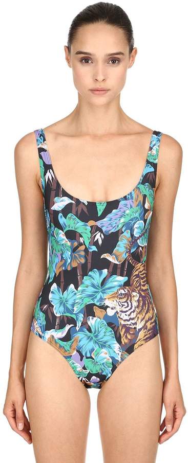 Bamboo Tiger Printed One Piece Swimsuit