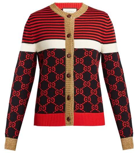 Buy GG-jacquard cotton cardigan!