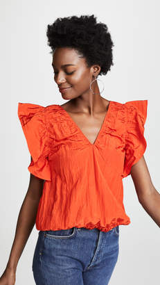 Victoria Victoria Beckham Ruffle Sleeve Top Victoria Victoria Beckham Ruffle Sleeve Top