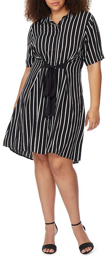 Rebel Wilson X Angels Plus Size Tie Waist Shirt Dress