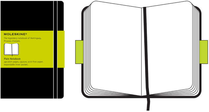 Blanko Notizbuch Large, Hardcover, Schwarz