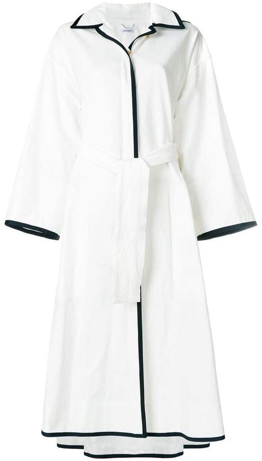 grograin trim robe coat