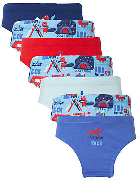 Boys' Night Hike Briefs, Pack of 7, Blue
