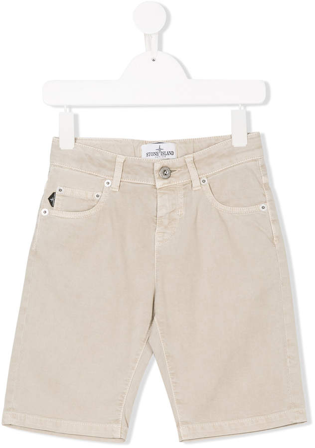 Stone Island Junior denim shorts