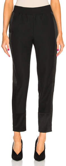 Sally Lapointe Stretch Satin Tapered Track Pant