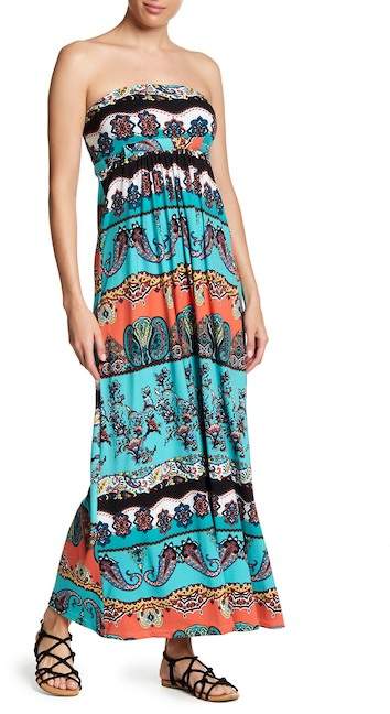 Buy 24/7 Comfort Strapless Patterned Maxi Dress (Plus Size Available)!