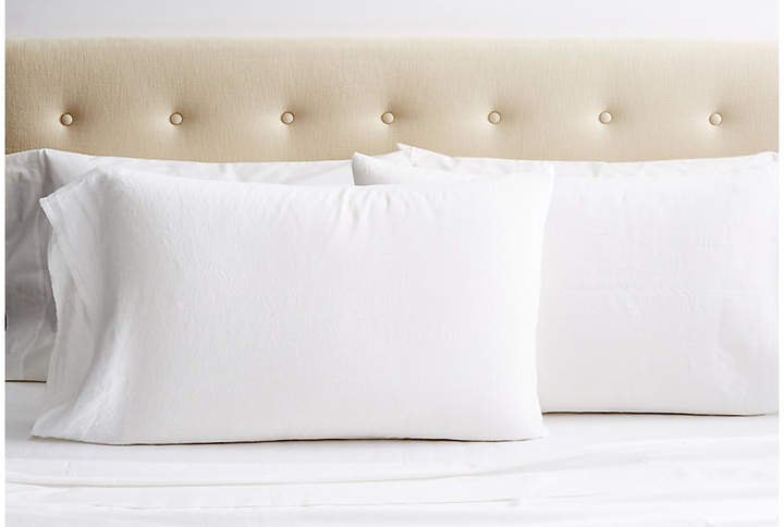 Matteo for One Kings Lane Set of 2 Washed Linen Pillowcases - White - King