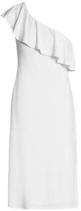One-Shoulder Ruffled Stretch-Jersey Dress