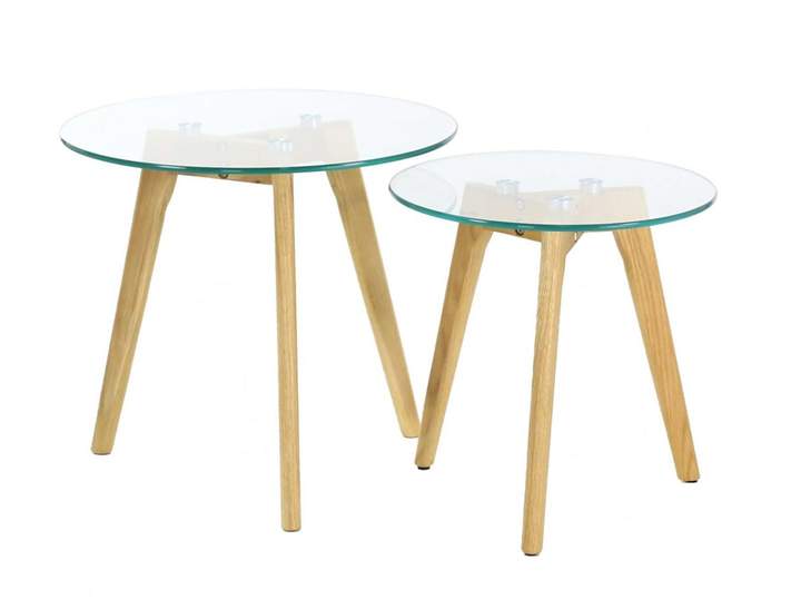 The Home Deco Factory 2-er Set Tische - transparent