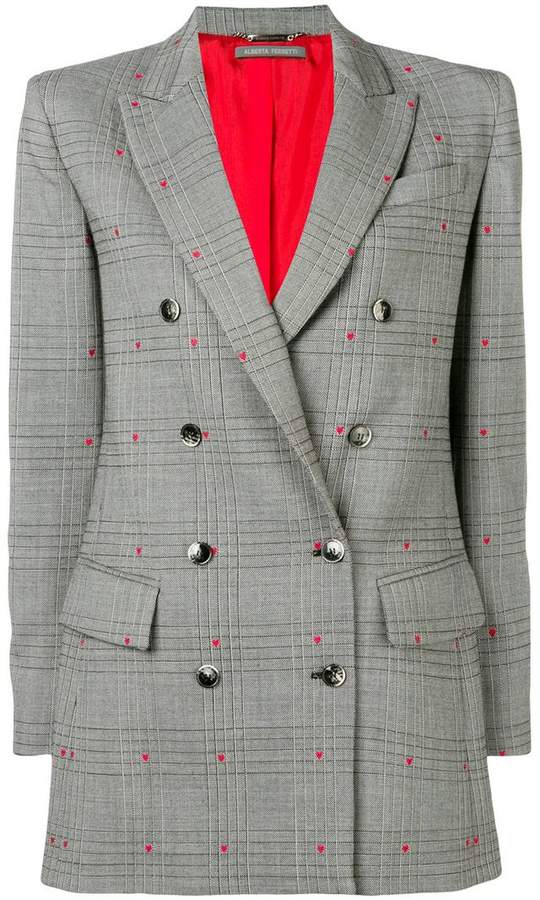 double-breasted heart blazer