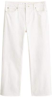 MANGO Relaxed frayed jeans