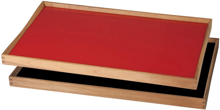 architectmade - Tablett Turning Tray, 30 x 48 cm, schwarz / rot