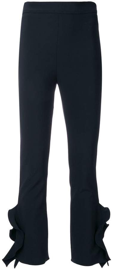 cropped ruffled trousers