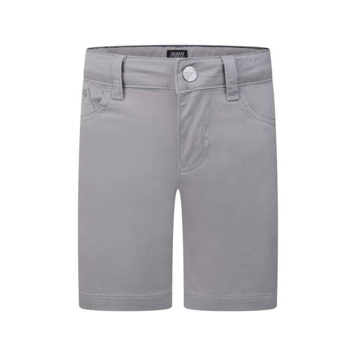 Armani JuniorBoys Grey Cotton Shorts