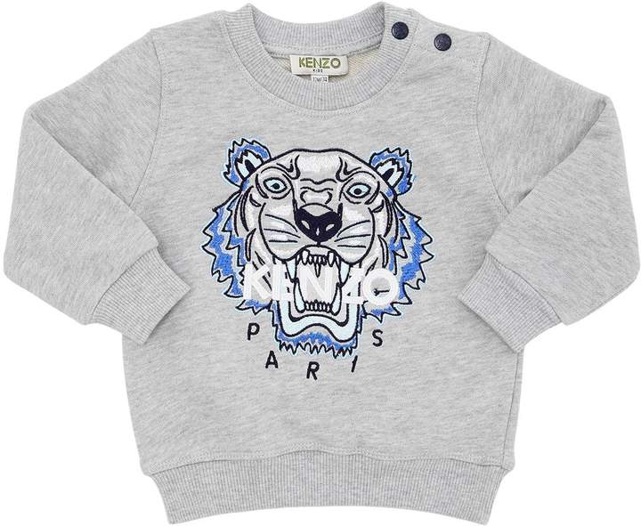 Tiger Embroidered Cotton Sweatshirt