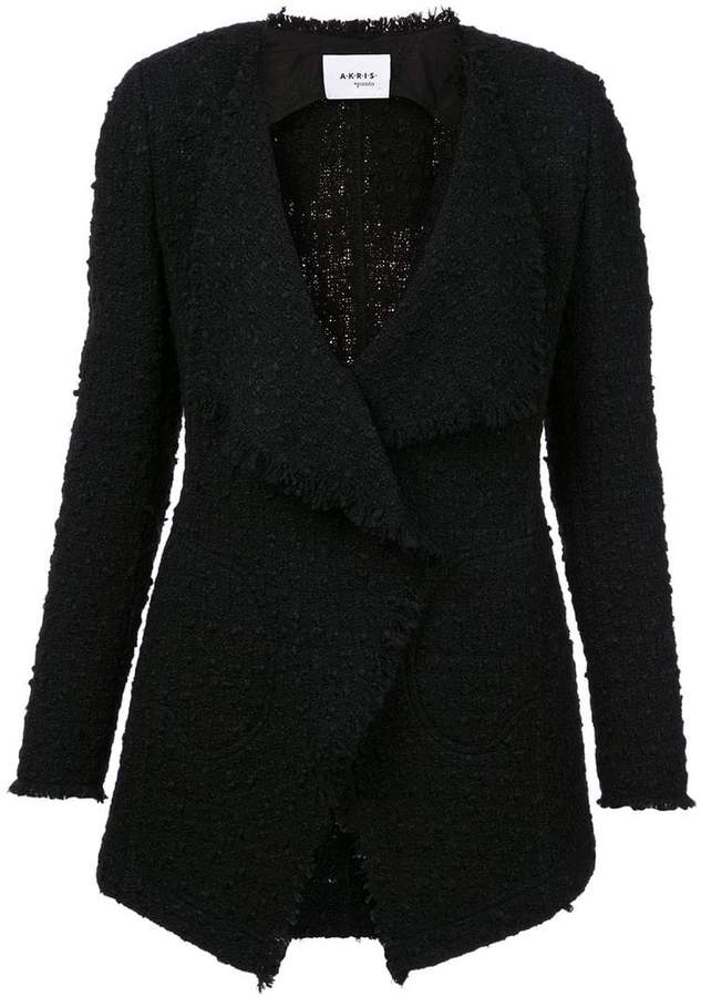 frayed edges tweed jacket