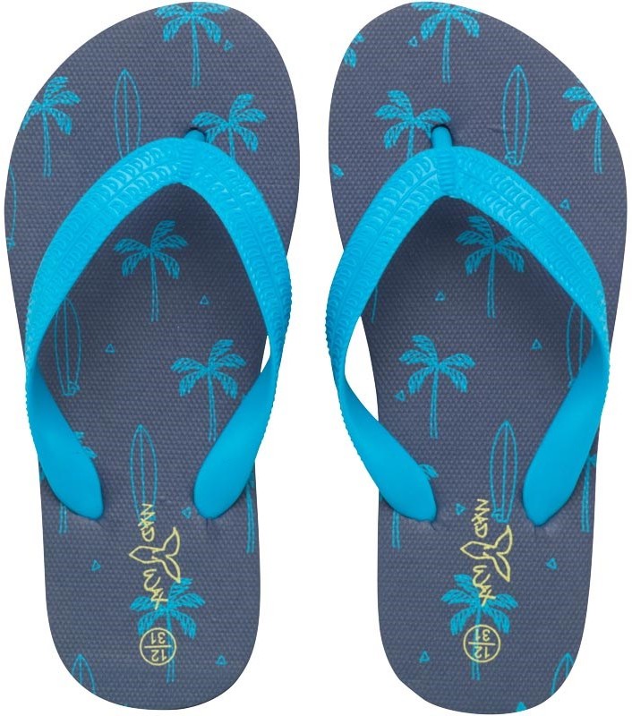 Mad Wax Junior Boys Printed Flip Flops Navy/Royal