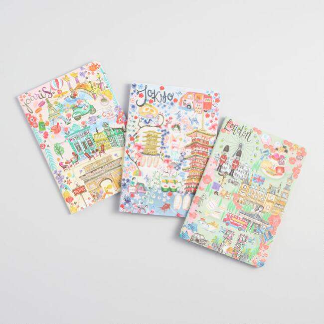 Illustrated City Journals Set Of 3