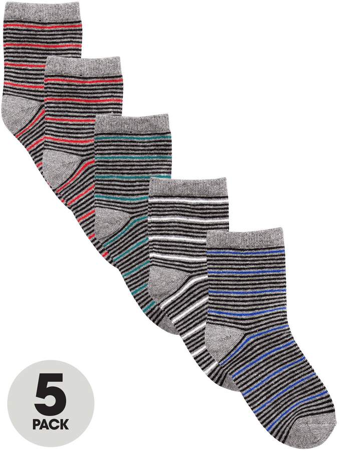 Boys Thin Stripe Socks (5 Pack)