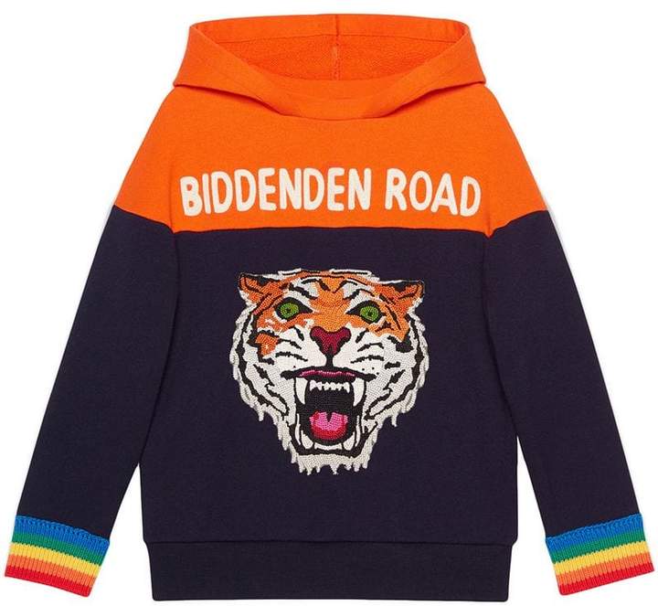 Gucci Kids Children's hooded sweatshirt with appliqués