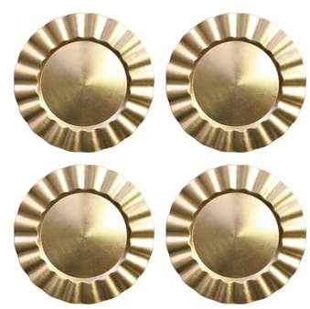Set of 4 Round Ruffled Charger Plates