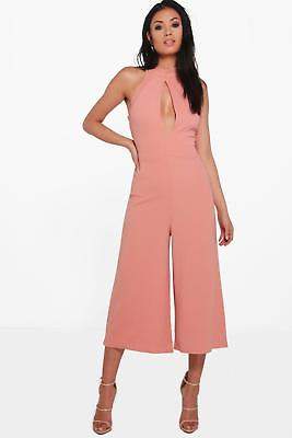 Damen Clara Jumpsuit Mit Bogenkantensaum, Vorderseitigem Cutout Und