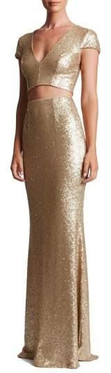 Cara Sequin Two-Piece Gown