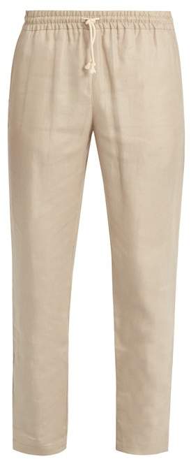 DE BONNE FACTURE Mid-rise linen trousers
