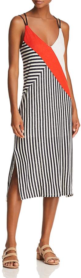 x Margherita Color-Block Striped Slip Dress