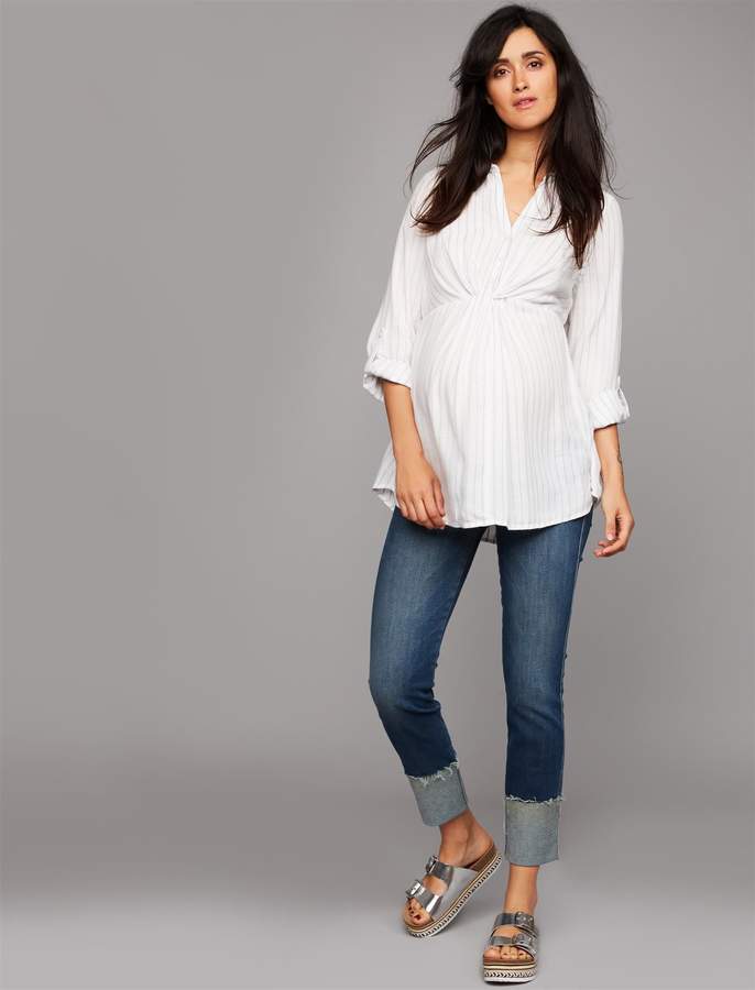 Pea Collection MOTHER Secret Fit Belly Pony Boy Ankle Maternity Jeans