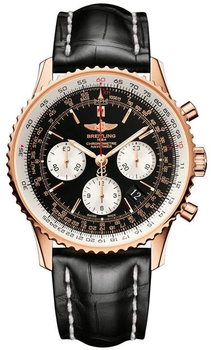 Stainless Steel and Rose Gold Navitimer Watch 43mm
